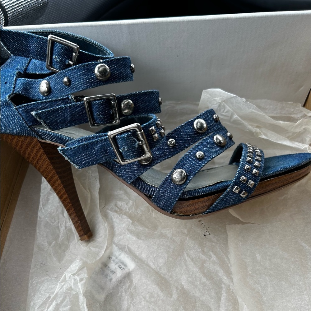 Denim heels size 9